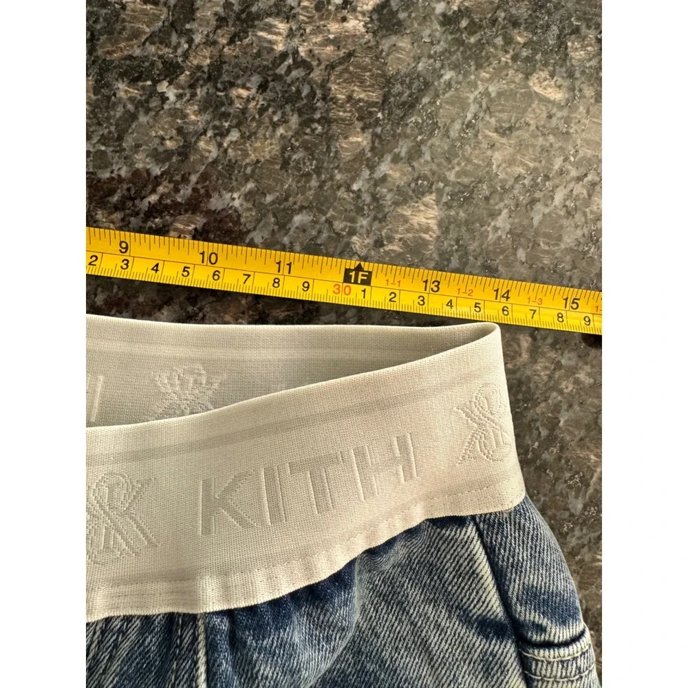 Kith Dana Logo Denim Pant Luka Wash Blue Wide Leg Jeans KHW060547-5078 Size 28 - Picture 14 of 16